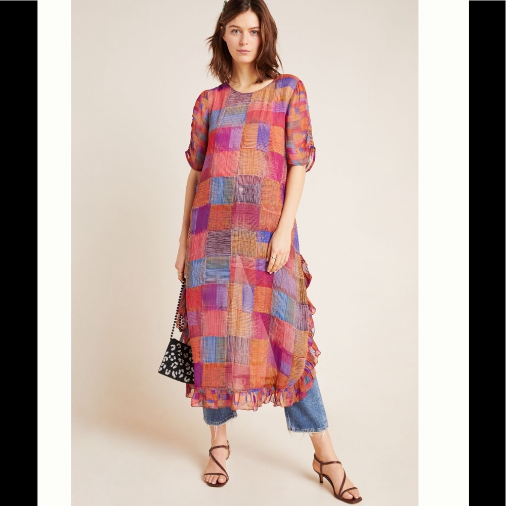 ANTHROPOLOGIE NWT FORTALEZA RUFFLED TUNIC 🔥